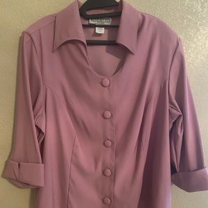 Women’s “Dress Barn” plus size 3x Beautiful Deep Blush/Pink Dress Shirt